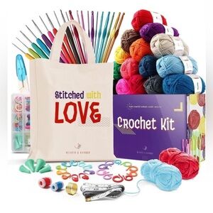 Hearth & Harbor Crochet Kit for Beginners Adults, Crochet Kits for Beginner